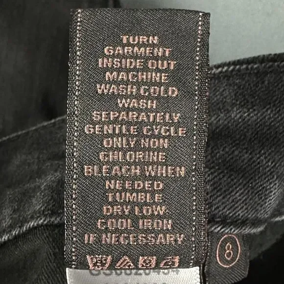 Jen7 Seven For All Mankind 7FAM Jeans Womens 8 Black Petite Slim Bootcut Stretch - Picture 15 of 16